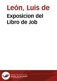 Exposicion del Libro de Job | Biblioteca Virtual Miguel de Cervantes
