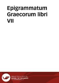 Portada:Epigrammatum Graecorum libri VII