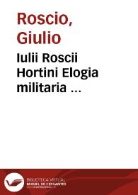Portada:Iulii Roscii Hortini Elogia militaria ...