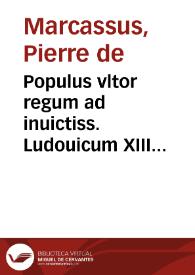 Portada:Populus vltor regum ad inuictiss. Ludouicum XIII Galliarum Regem