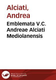 Portada:Emblemata V.C. Andreae Alciati Mediolanensis