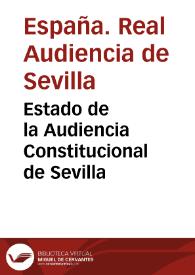 Portada:Estado de la Audiencia Constitucional de Sevilla