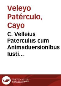 Portada:C. Velleius Paterculus cum Animaduersionibus Iusti Lipsi[i]
