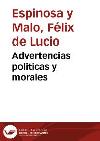 Portada:Advertencias politicas y morales