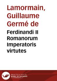 Portada:Ferdinandi II Romanorum Imperatoris virtutes