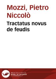 Portada:Tractatus novus de feudis