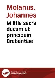 Portada:Militia sacra ducum et principum Brabantiae