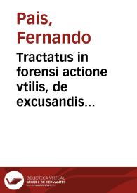 Portada:Tractatus in forensi actione vtilis, de excusandis parentibus à publicis muneribus obnumerum liberorum