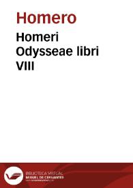 Portada:Homeri Odysseae libri VIII