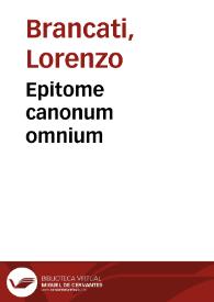 Portada:Epitome canonum omnium