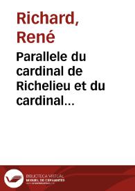 Portada:Parallele du cardinal de Richelieu et du cardinal Mazarin