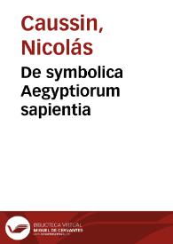 De symbolica Aegyptiorum sapientia