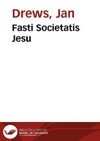 Portada:Fasti Societatis Jesu