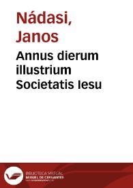 Portada:Annus dierum illustrium Societatis Iesu