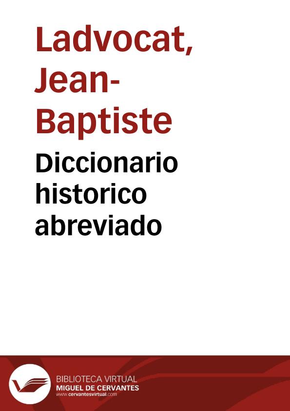 almacenamiento Motivación adecuado Diccionario historico abreviado | Biblioteca Virtual Miguel de Cervantes