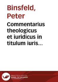 Portada:Commentarius theologicus et iuridicus in titulum iuris canonici de vsuris per quaestiones et conclusiones resolutorius