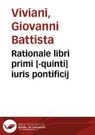 Portada:Rationale libri primi [-quinti] iuris pontificij