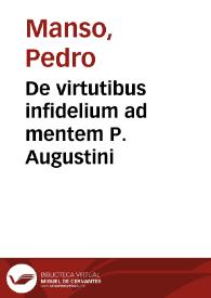 Portada:De virtutibus infidelium ad mentem P. Augustini