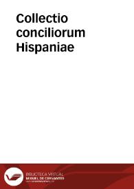 Portada:Collectio conciliorum Hispaniae