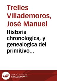 Portada:Historia chronologica, y genealogica del primitivo origen de la nobleza de España