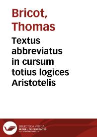 Portada:Textus abbreviatus in cursum totius logices Aristotelis