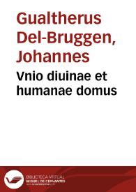 Portada:Vnio diuinae et humanae domus