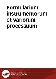 Portada:Formularium instrumentorum et variorum processuum