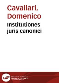 Portada:Institutiones juris canonici