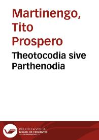 Portada:Theotocodia sive Parthenodia