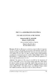 Poe y la anticipación científica / Margarita Rigal Aragón y Ricardo Marín Ruiz | Biblioteca Virtual Miguel de Cervantes