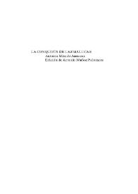 Portada:La conquista de las Malucas / Antonio Mira de Amescua ; ed. Antonio Muñoz Palomares