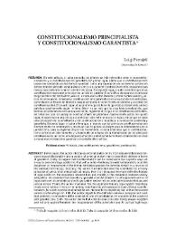 Portada:Constitucionalismo principialista y constitucionalismo garantista / Luigi Ferrajoli