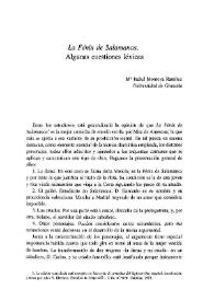 Portada:\"La Fénix de Salamanca\". Algunas cuestiones léxicas / M.ª Isabel Montoya Ramírez