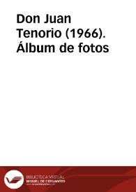 Portada:Don Juan Tenorio (1966). Álbum de fotos