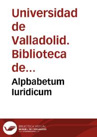 Portada:Alpbabetum Iuridicum