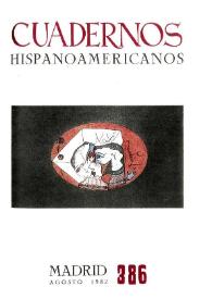 Portada:Cuadernos Hispanoamericanos. Núm. 386, agosto 1982