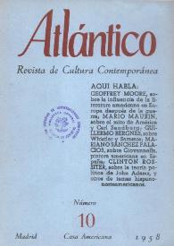 Atlántico : Revista de Cultura Contemporánea. Núm. 10, 1958 | Biblioteca Virtual Miguel de Cervantes