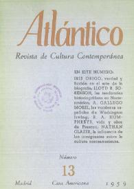 Portada:Atlántico : Revista de Cultura Contemporánea. Núm. 13, 1959
