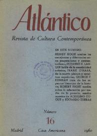 Atlántico : Revista de Cultura Contemporánea. Núm. 16, 1960 | Biblioteca Virtual Miguel de Cervantes