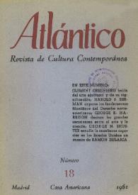 Portada:Atlántico : Revista de Cultura Contemporánea. Núm. 18, 1961