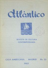 Portada:Atlántico : Revista de Cultura Contemporánea. Núm. 20, 1962