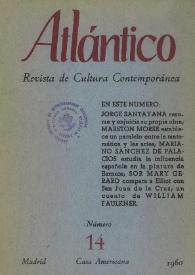 Portada:Atlántico : Revista de Cultura Contemporánea. Núm. 14, 1960