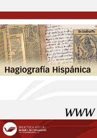 Portada:Hagiografía Hispánica / directores Fernando Baños Vallejo y Marinela García Sempere