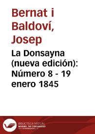 Portada:La Donsayna (nueva edición) [Texto impreso]. Número 8 - 19 enero 1845