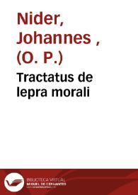 Portada:Tractatus de lepra morali