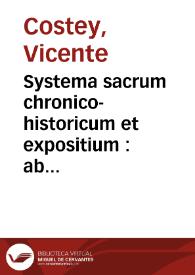 Portada:Systema sacrum chronico-historicum et expositium : ab orbe condito usque ad mundi novissima...