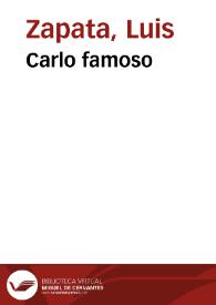 Carlo famoso | Biblioteca Virtual Miguel de Cervantes