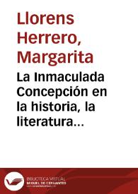 Portada:La Inmaculada Concepción en la historia, la literatura y el arte del pueblo valenciano