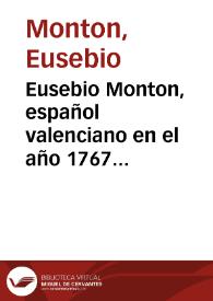 Portada:Eusebio Monton, español valenciano en el año 1767 encontró la quadratura del circulo, o que la superficie de un quadrado era igual a la de un circulo...