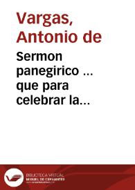 Portada:Sermon panegirico ... que para celebrar la beatificacion de el B. Juan de Ribera hizo en el dia 22 de Enero de 1797 el Illmo Sr. dean y cabildo de la Santa Metropolitana ... Iglesia de Sevilla